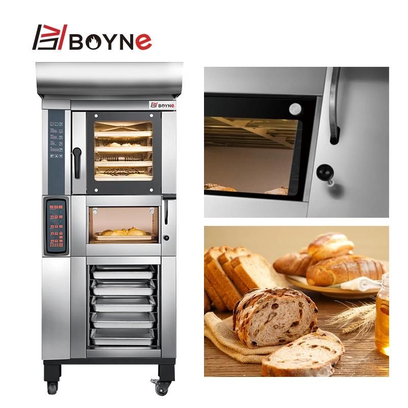 Combing Oven with Four Trays Deck Oven with Cabinet