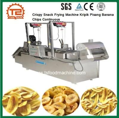 Crispy Snack Frying Machine Kripik Pisang Banana Chips Continuous Belt Fryer