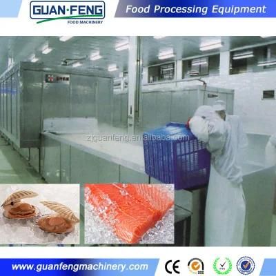 1000kgh Industrial Freezer for Seafood IQF Tunnel Freezer