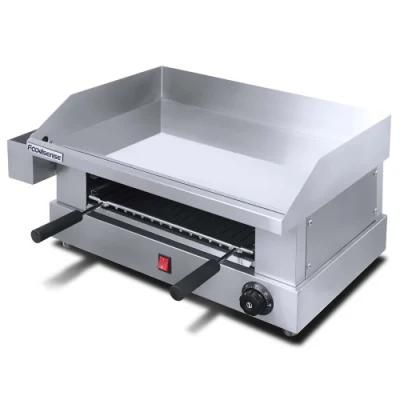 Commercial Kitchen Equipment Electric Griddle Flat Plate with Salamander