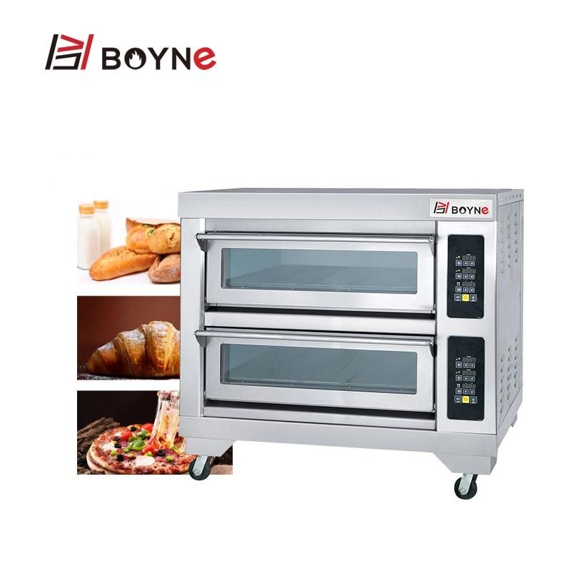 Commercial Bakery Machine Two Deck Four Tray Electric Baking Oven