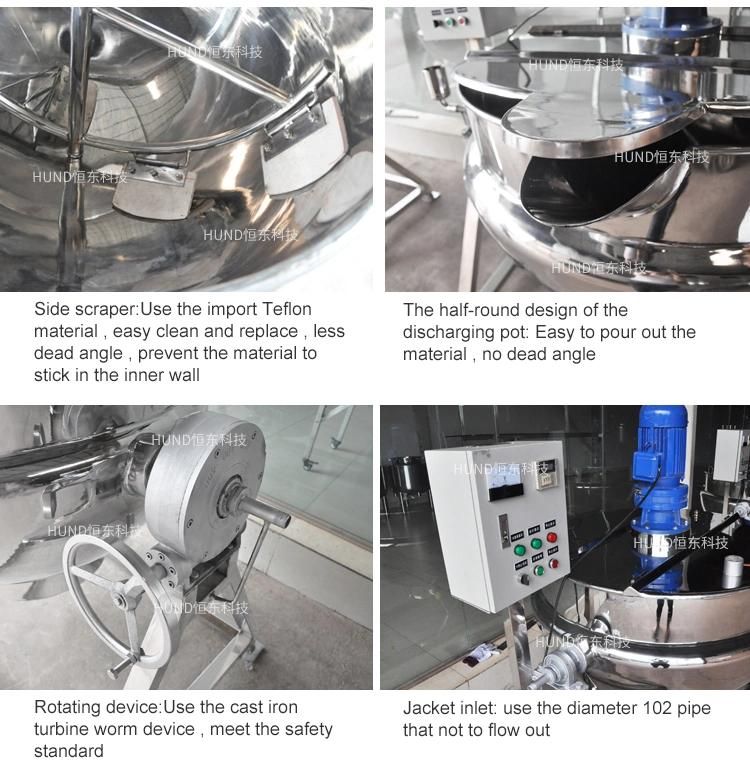 Industrial Double Jacketed Cooking Kettle with Mixer for Jam