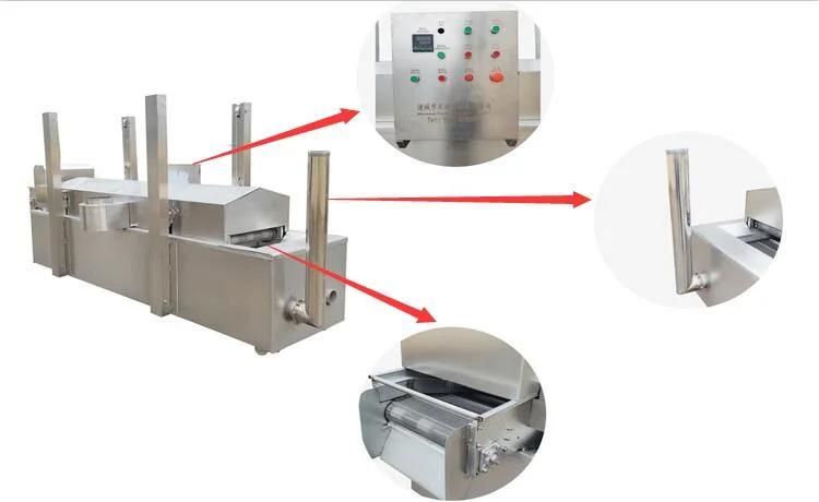 Potato Crisps Frying Machine Automatic Continuous Gas Fryer for Potato Chips