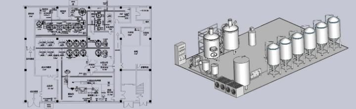 Turnkey Brewing System/Brewery Machine/Commercial Beer Brewery Equipment