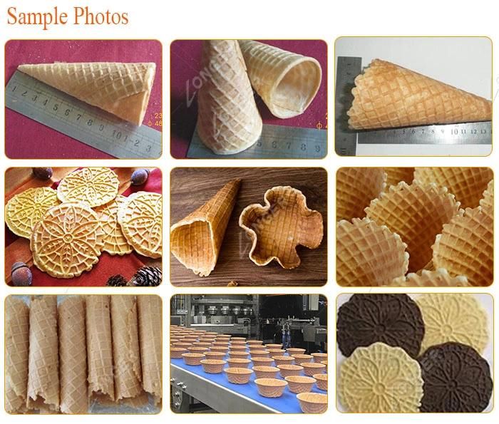 Commercial Stroopwafel Making Ice Cream Waffle Cone Forming Machine