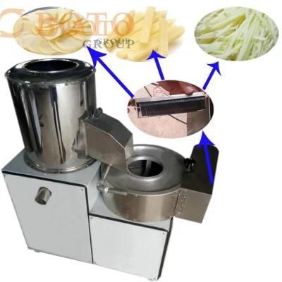 304 Standard Stainless Steel Combined Potato Washing Peeling Cutting Slicing Making ...