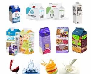 Juice Yogurt Milk Aseptic Gable Top Carton Filling Packing Machine 125ml 250ml 500ml ...