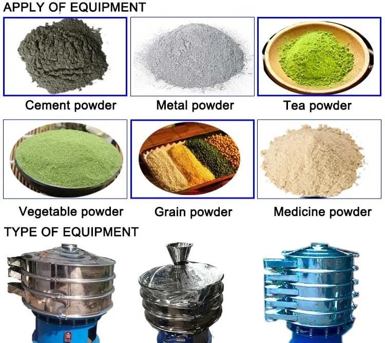 Flour Screen Machine Powder Sieve Machine Rotary Vibrating Sieve