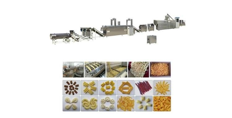 New Arrival Breakfast Cereal Corn Flakes Food Extruder 2D Fried Snack Pellet Processing Line