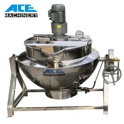 Best Price Big Capacity Industrial Automatic Gas Cooking Jacketed Kettle Manufacturer