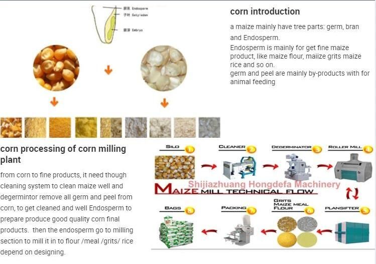Processing Maize Corn Meal Flour Grits Factory Milling Mill Machine