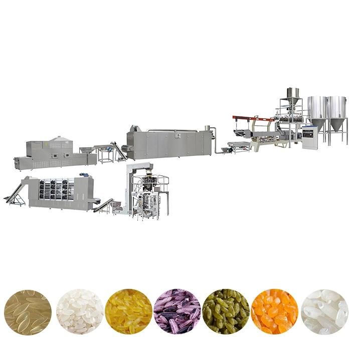 Professional Twin Screw Extruder Production Line Artificial Rice Making Machine Fortified Rice Machine