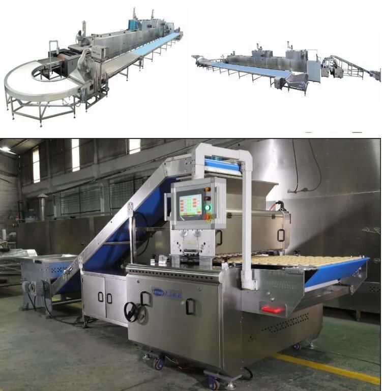 Fully Automatic Big Capacity Soft Biscuit Cookies Making Machine Production Line Factory