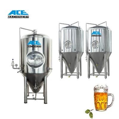 Factory Price Fermenting Equipment 2000L Cylinder Conical Fermentation Machine Beer Bright ...