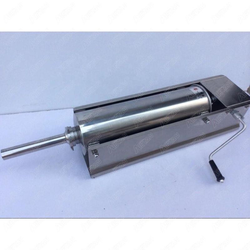 Hv3l Horizontal Manual Sausage Stuffer Filling Machine Stainless Steel Food Sausage Stuffing Filler 3 Liters