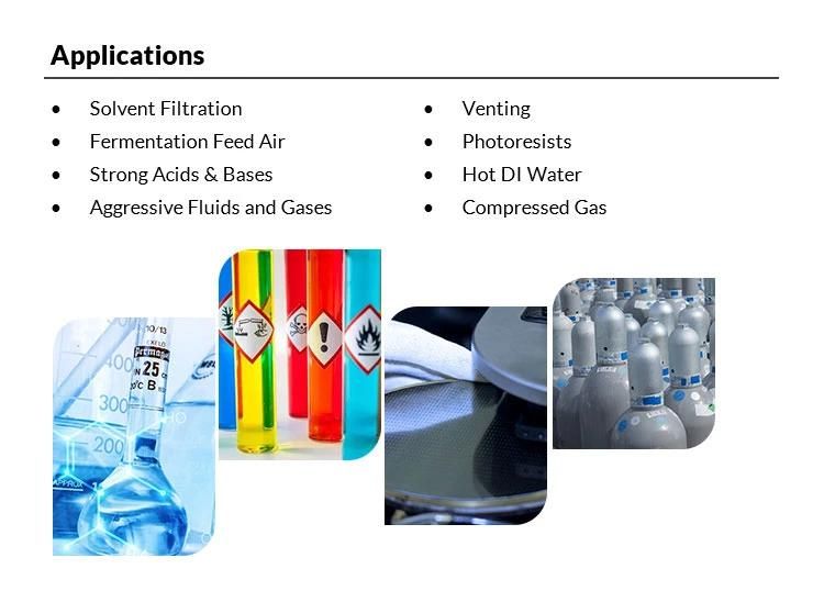 0.01 Micron 10inch PTFE Pleated Filter Cartridge for Vent Fermentation Filtration