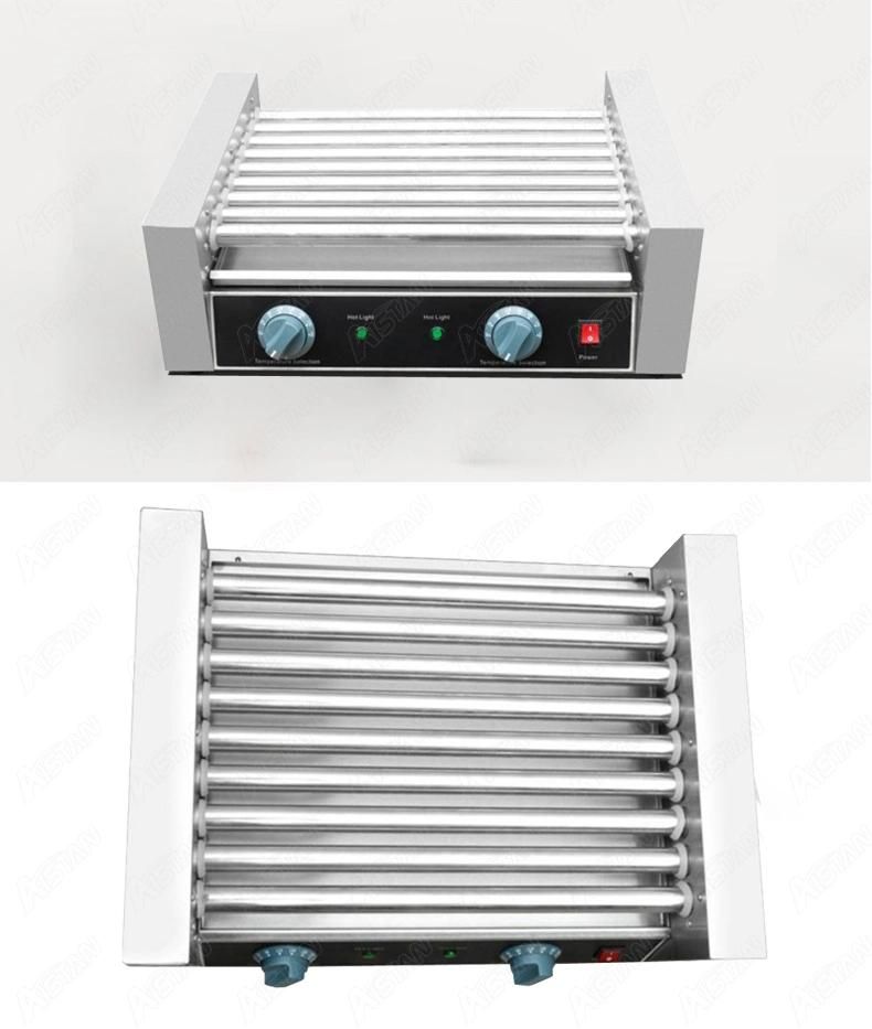 Fy09 9 Rollers Automatic Hot Dog Machine Sausage Grill Roller for Sale Stainless Steel