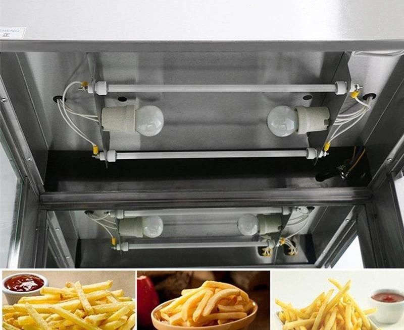 Fast Food Machines Kfc High Quality Free Standing Chips Dump Station French Fries Display Warmer