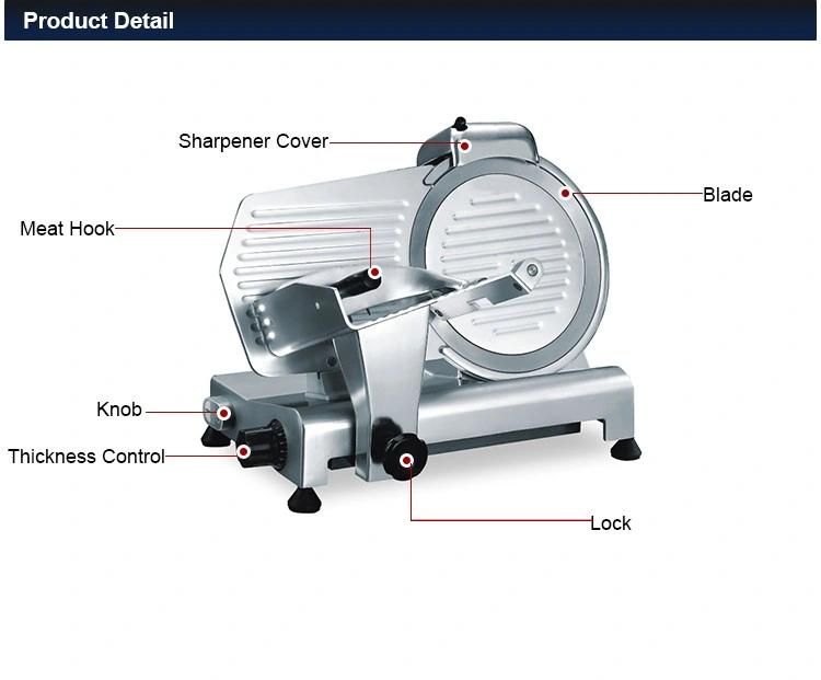 Commercial Kitchen High Efficiency Food Processor Meat Slicer 250mm