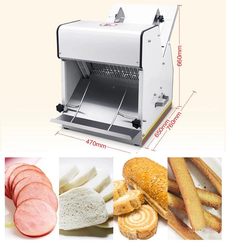 Commercial Industral Electrical Bread Cutting Slicing Cutter Adjustable Toast Bread Slicer Machine Blades Sandwich Loaf Slicer