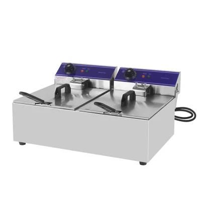 Commercial Electric Deep Fryer RoHS Proved Double Tank Fryer