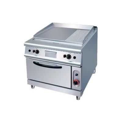 Commercial Gas Griddle with Gas Oven (2/3 Flat &amp; 1/3 Grooved)