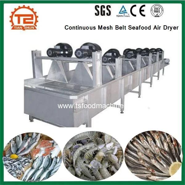 Industrial Food Drying Equipment Continuous Mesh Belt Seafood Air Dryer