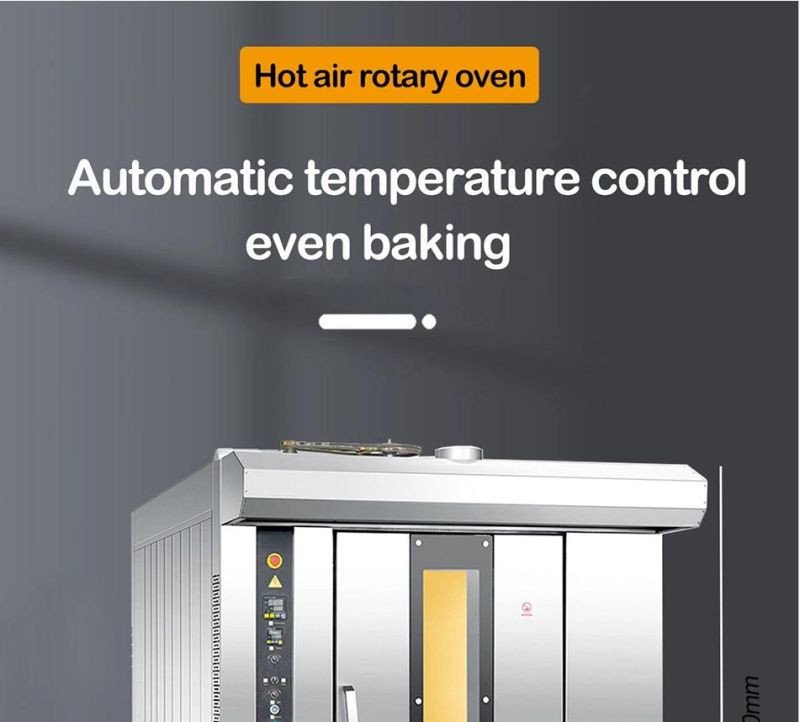 OEM/ODM Factory Commercial Baking Bread Machine Hot Air Circulation Gas Rotary Oven for Bakery