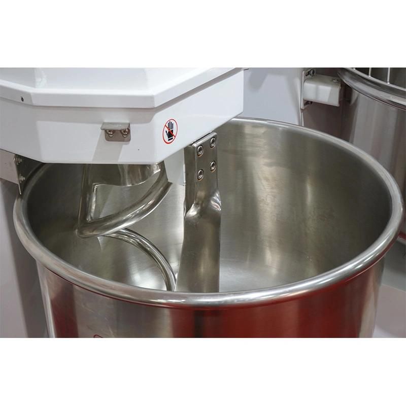 80L 25kg Two Speeds Spiral Dough Mixer for Baking Bread / Pizza