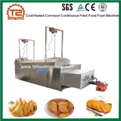 Coal Heated Conveyor Continuous Fried Food Fryer Machine