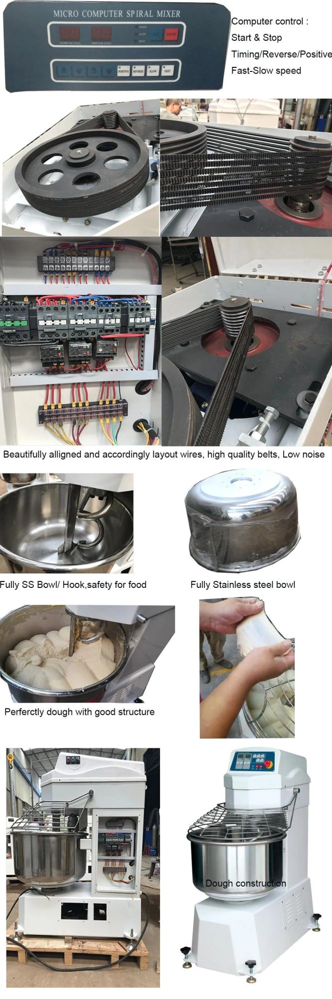 Manufacturer Price Spiral Mixer Dough Mixer Snack Machines