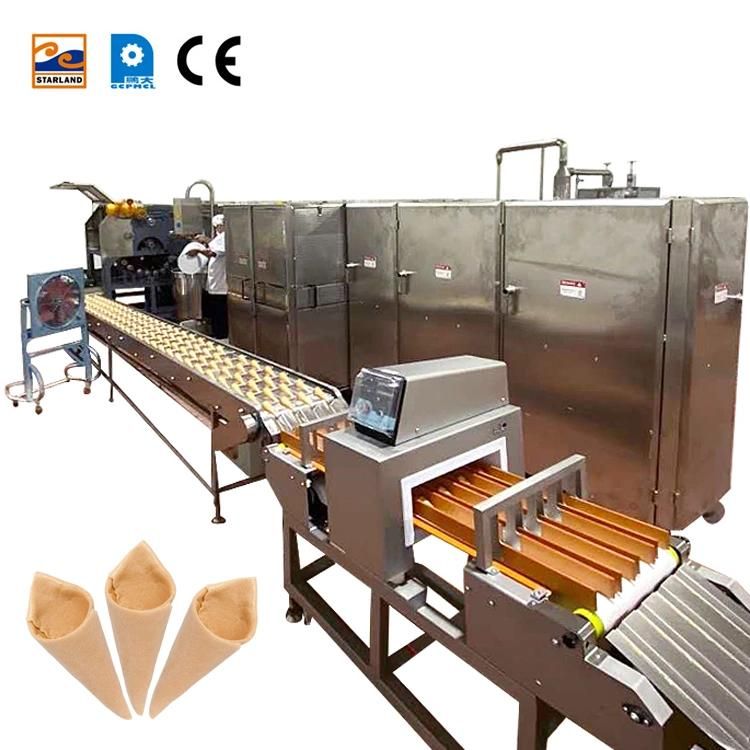 Highly Efficient Fully Automatic of 33 Baking Plates 5m Long with After Sales Service Rolled Sugar Cone Machine