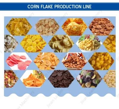 New Condition Corn Flakes Fuffing Extruder Snack Line