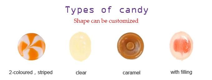 Caramel Candy Molds Fruit Clear Hard Candy Making Machine