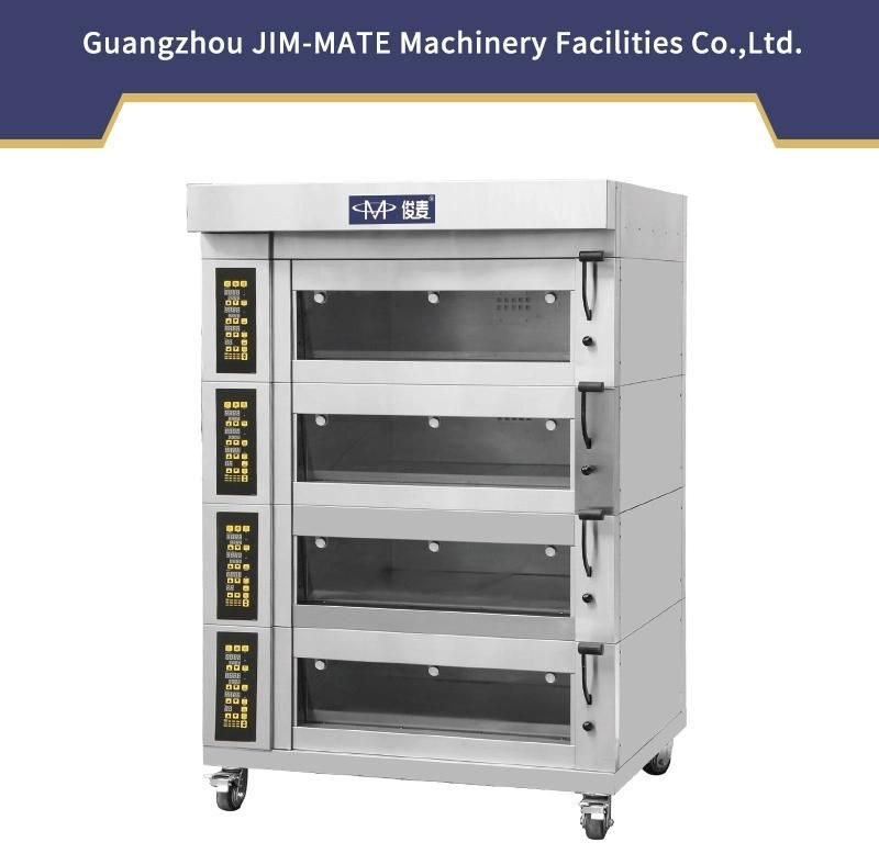 Commercial 4 Deck 8 Trays Electric Baking Machine Professional Deck Oven Bakery Equipment Kitchen Equipment with Stone for Bread