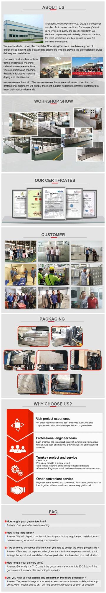 PLC Automatic Chemical Powder Microwave Drying Sterilization Machine