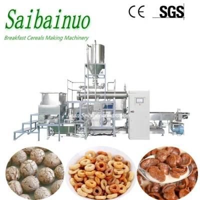 Twin Screw Extruded Snacks Corn Flakes Machine