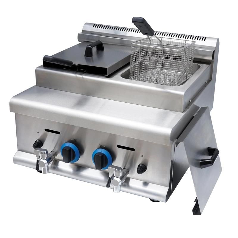 Commercial Stainless Steel Double Tank Gas Fryer