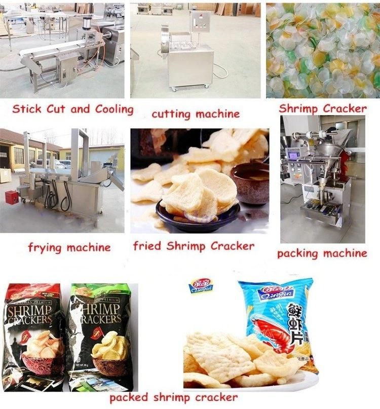 Automatic Capacity 100-130kg/H Snack Prawn Cracker Processing Line