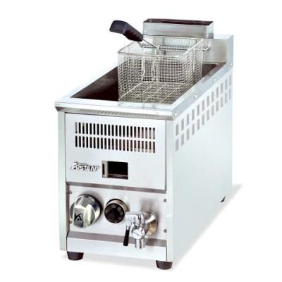 GF71A Commercial Restaurant Adjustable 8L LPG Gas Deep Fryer with Temperature Control