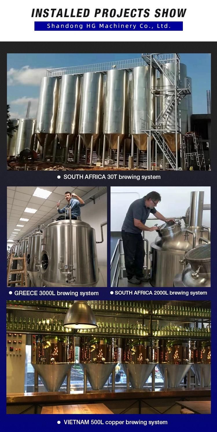 Double Walled Cooling Jacket Conical Beer Fermenter Stainless Steel Fermentation Tank 2000L 3000 L 4000L 6000L