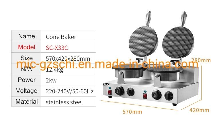 Square Waffle Baker Cone Baker Machine Ice Cream Cone Machine