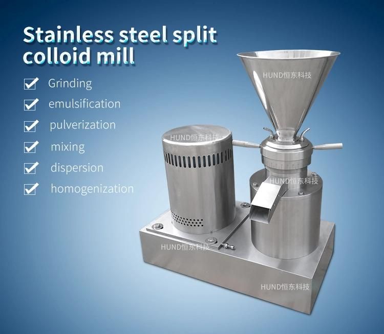 Stainless Steel Wet Type 7.5kw Sunflower Seed Coilloid Mill Machine