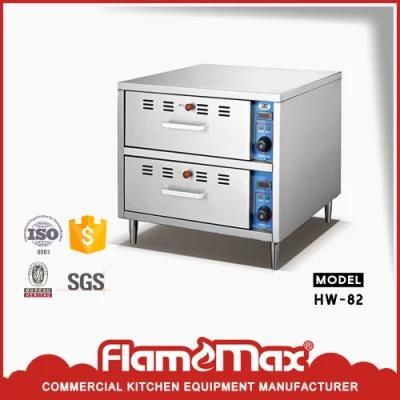 Stainless Steel Hot Sale 2-Drawer Food Warmer for Buns (HW-82)