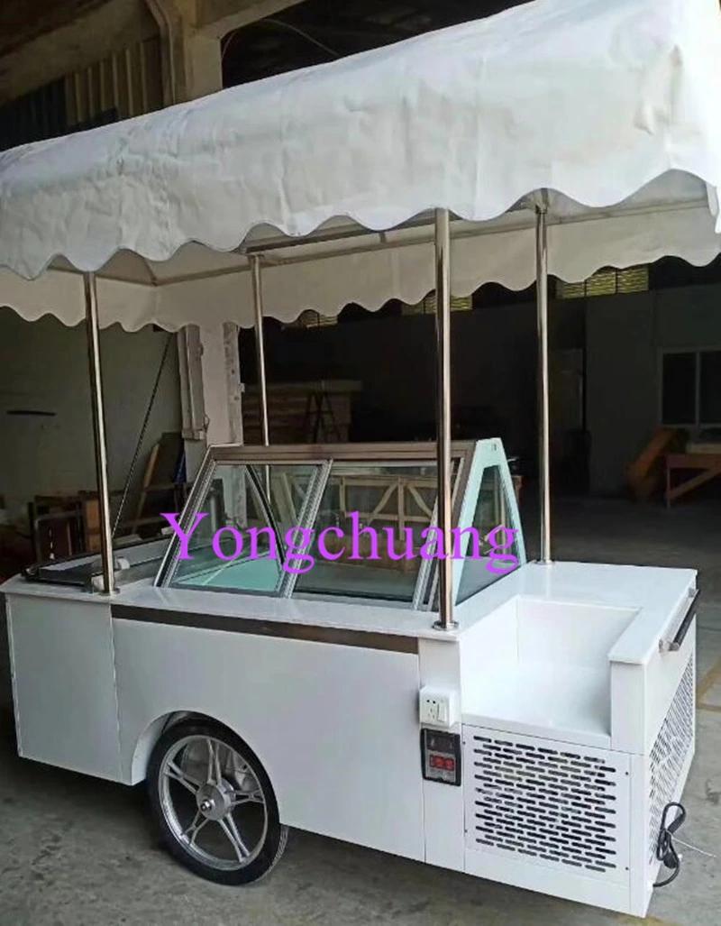 High Quality Ice Cream Cart with Automatic Defrost Function