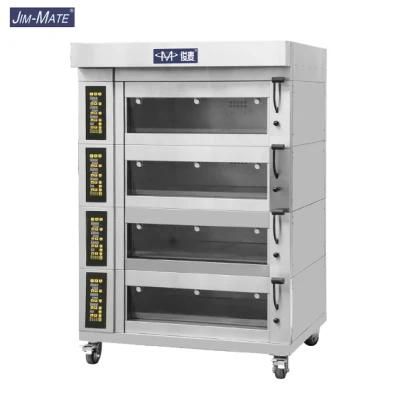 European Stainless Steel 4 Deck 8 Trays Electric Baking Machine Professional Deck Oven ...