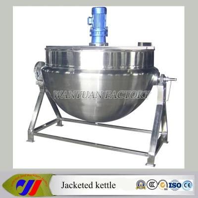 Stainless Steel Steam Heating (50~600L Cooking Kettle) Jacketed Kettle