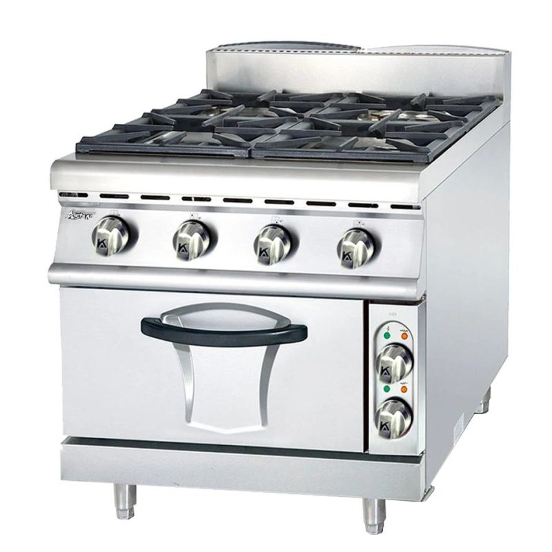 Gh987b Gas Range with 4 Burner with Electric Oven