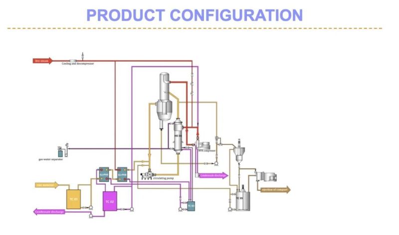 Double Effect Forced Circulation Vacuum Evaporator Concentrator for Tomato Paste