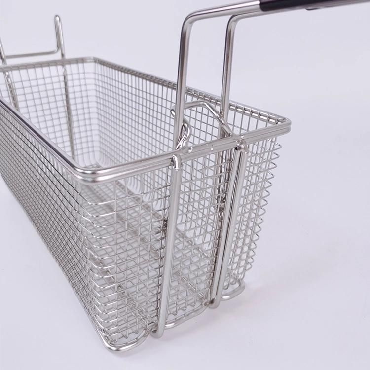 9 Gallon Large Deep Fry Basket Stainless Steel Fryer Basket for Frying Serving Food with Detachable Handle